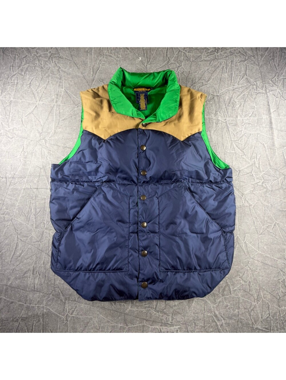 Ralph Lauren 2004 Rugby Puffer Down Mens M Navy Vest